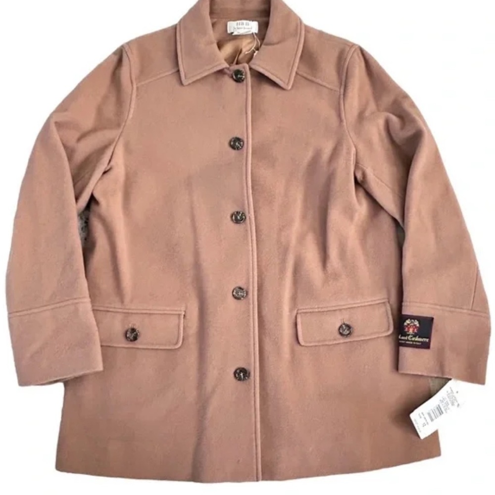 NWT HB II BY Harve Benard Wool coat button up jacket BROWN Sz 6 MSRP $168